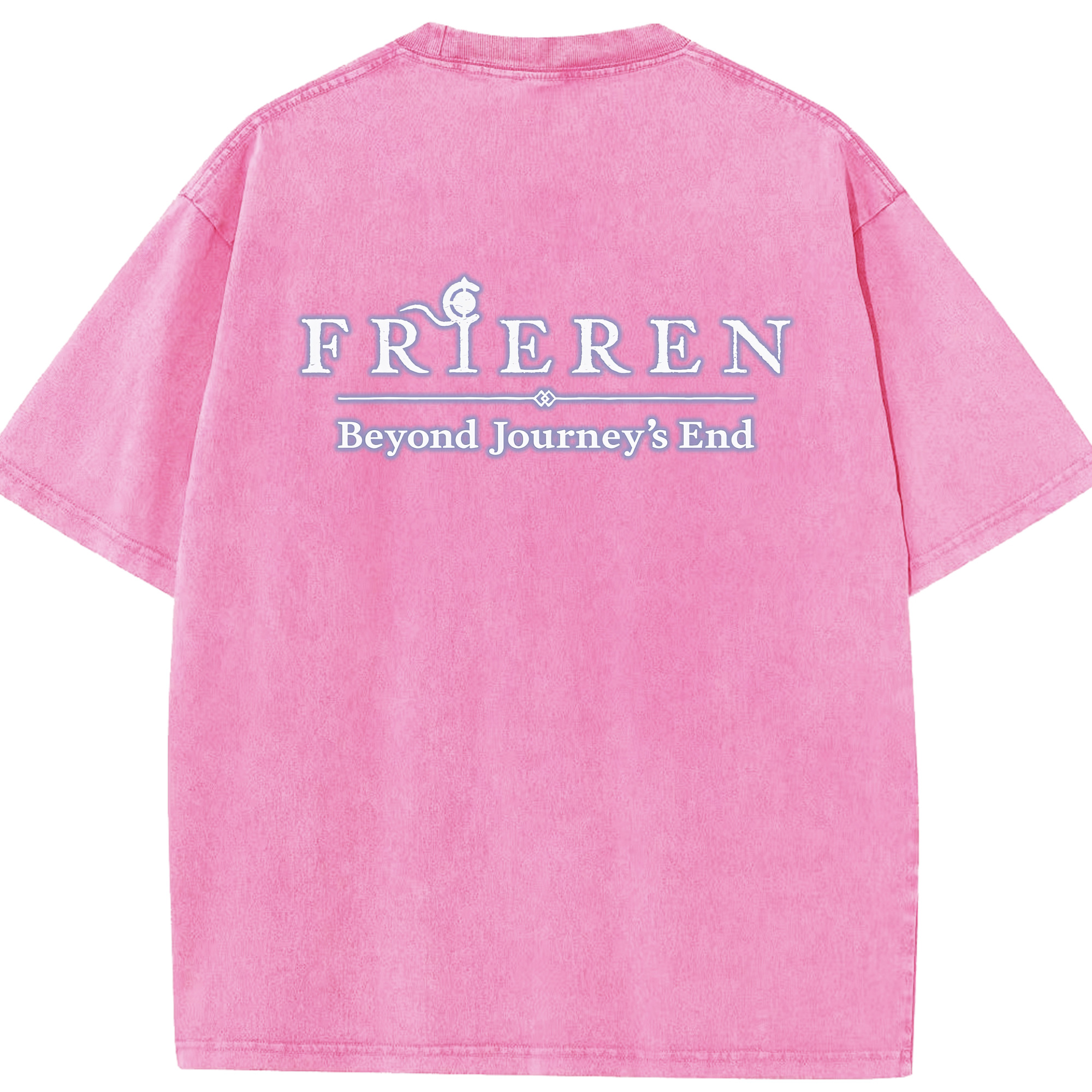 （画像用） 葬送のフリーレン Frieren 綿100% ヴィンテージ風 半袖Tシャツ（背面プリント）